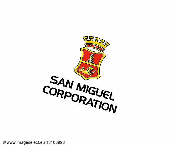 San Miguel Corporation  gedrehtes Logo  Weißer Hintergrund B
