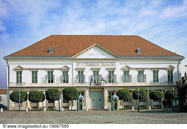 Sandor Palace from 19th century in Budapest  official residence of the President of Hungary  Neo-Classical style