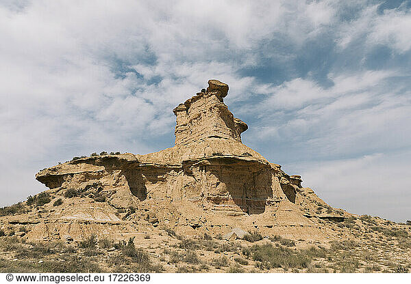Sandstein-Felsformation in der Wüste Monegros