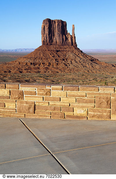 Sandstone Mesa Behind a Wall
