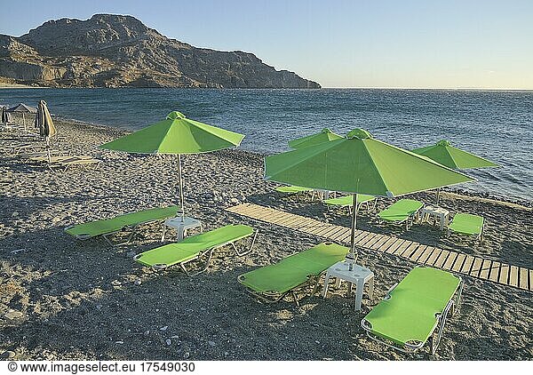 Sandy beach beach  Plakias  South coast  Crete  Greece  Europe