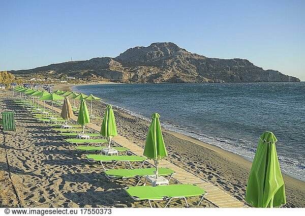 Sandy beach beach  Plakias  South coast  Crete  Greece  Europe