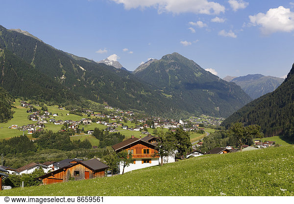 Sankt Gallenkirch with Grappeskopf  Montafon  Vorarlberg  Austria