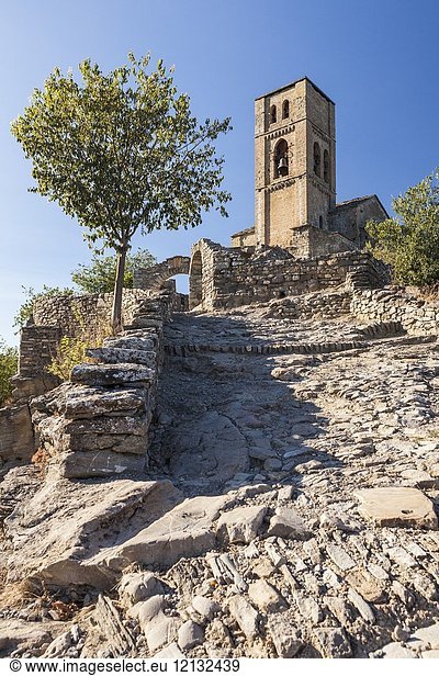 Santa Maria de Baldos church in Montañana village in Ribagorza  Huesca  Spain.