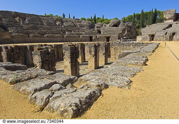 Santiponce, Italica, römische Ruinen von Italica, Sevilla, Andalusien, Spanien, Europa