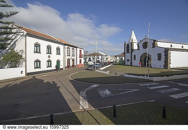 Sao Sebastiao typical village in Terceira island Azores Portugal on January 9  2017.