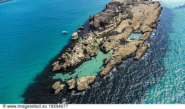 Saudi Arabia  Jazan Province  Aerial view of Farasan Islands in summer