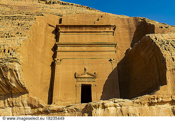 Saudi Arabia  Medina Province  Al Ula  Ancient tomb in Mada?In Salih