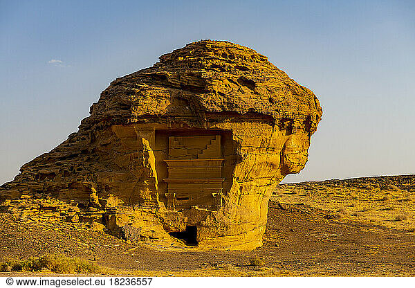 Saudi Arabia  Medina Province  Al Ula  Ancient tomb in Mada?In Salih