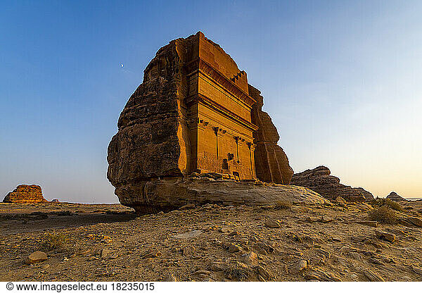Saudi Arabia  Medina Province  Al Ula  Qasr Al-Farid tomb in Mada?In Salih