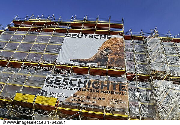 Scaffolding  construction site  German Historical Museum  Unter den Linden  Mitte  Berlin  Germany  Europe