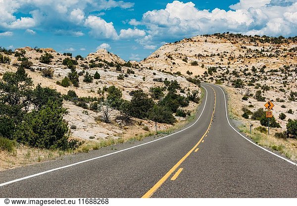 Scenic route near Bryce Canyon  Utah  USA.