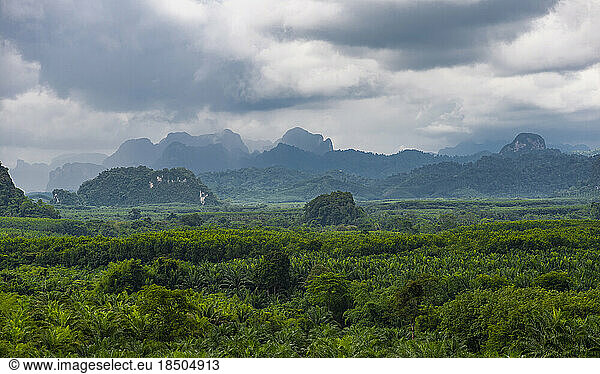 scenic view at Khao Sok national-park in south Thailand
