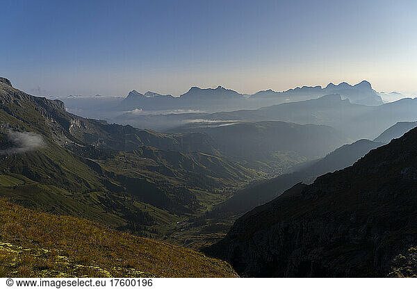 Scenic view of dolomites at sunrise  Trentino-alto Adige  Italy