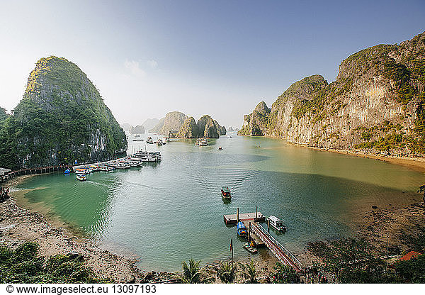 Scenic view of Halong Bay