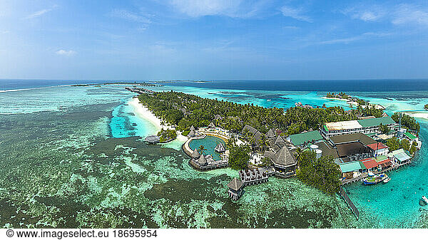 Scenic view of island at Kuda Huraa  Male Atoll in Maldives