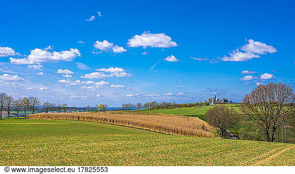 Scenic view of landscape on sunny day