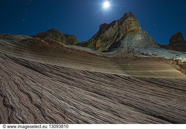 Scenic view of Marble Canyons against sky at night
