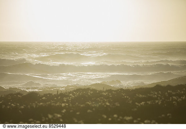 Scenic view of ocean waves