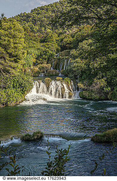 Scenic view of Skradinski Buk waterfall at Krka National Park  Sibenik-Knin  Croatia