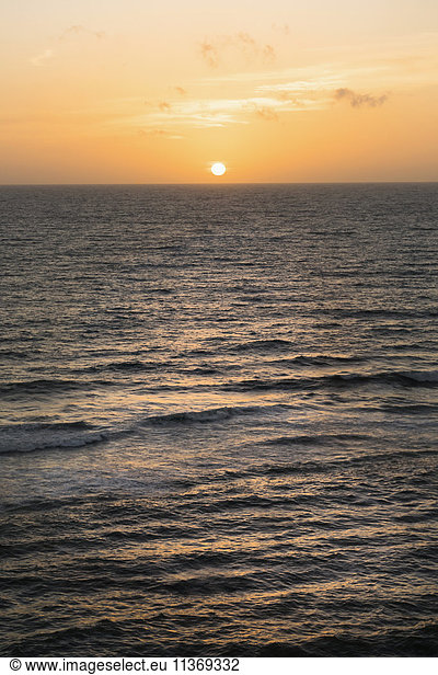 Scenic view of sunset over sea  Western Province  Sri Lanka