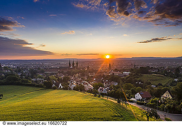 Schöne Aussicht auf Bamberg  Bayern  Deutschland