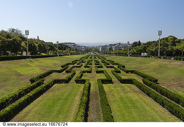 Schöner Blick auf die Grünanlage im Eduardo VII Park