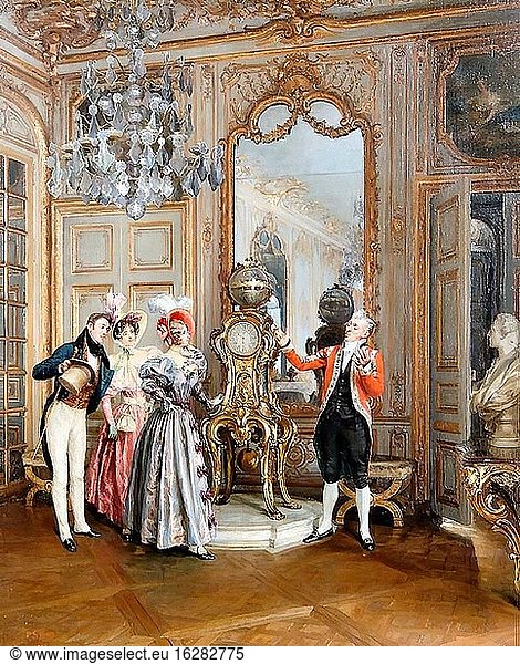 Schaan Paul - Uhrenzimmer Versailles - Französische Schule - 19. und frühes 20. Jahrhundert.