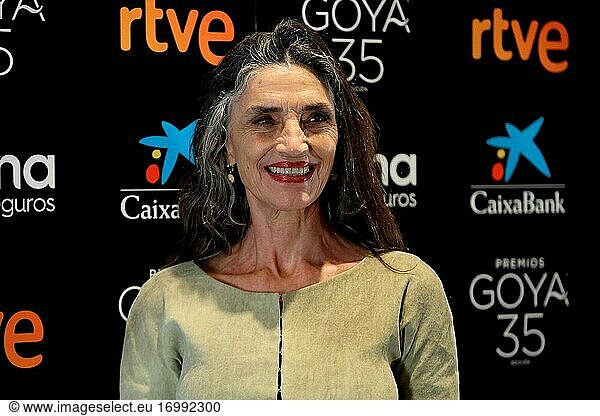 Schauspielerin Angela Molina nimmt am Fotocall Goya-Ehrenpreis 2021 teil 8. Februar 2021 Madrid