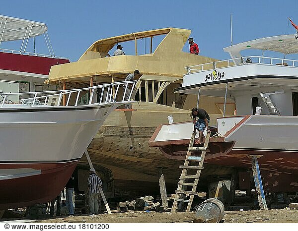 Schiffbau  Hafen  Hurghada  Ägypten  Afrika