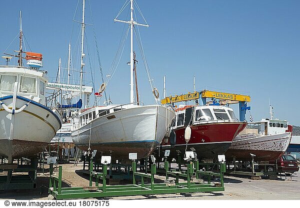 Schiffswerft  Kilada  Argolis  Peloponnes  Griechenland  Europa