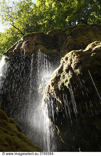 Schleierfälle an der Ammer, Pfaffenwinkel, Oberbayern, Bayern, Deutschland, Europa