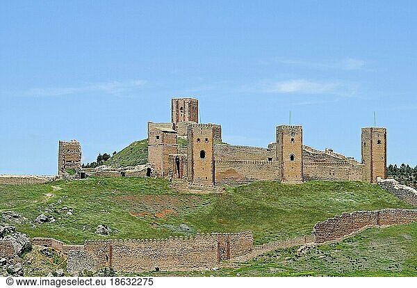 Schloss  Castilla-La  Castillo Alcazar  Molina de Aragon  Kastilien-La Mancha  Kastilien  Spanien  Europa