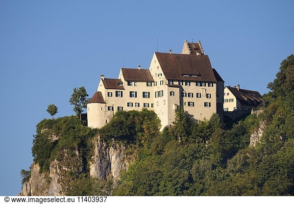 Schloss Werenwag  Beuron  Naturpark Obere Donau  Schwäbische Alb  Baden-Württemberg  Deutschland  Europa