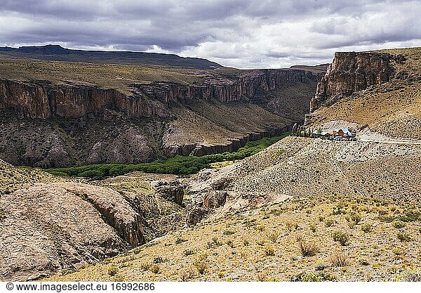 Schlucht in der Cueva de las Manos (Höhle der Hände) Provinz Santa Cruz Patagonien Argentinien