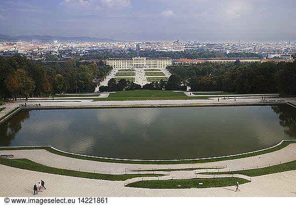 Schonbrunn Palace and the park  Vienna  Austria  Europe
