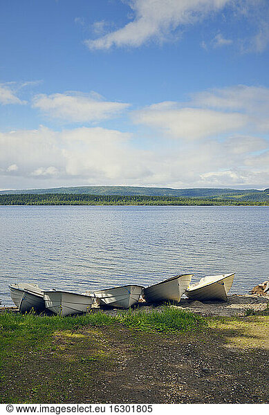 Schweden  Gagede  Boote auf einem See