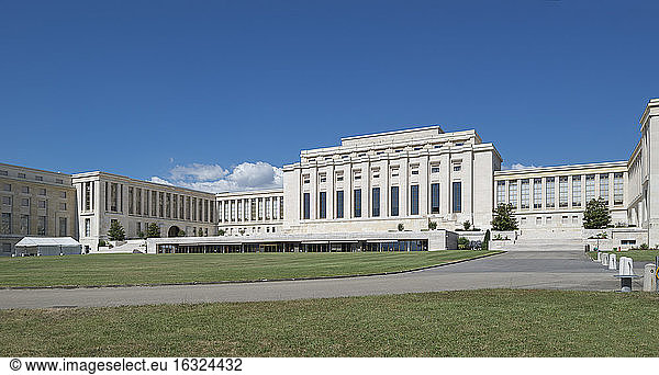 Schweiz  Genf  Blick auf den Palast der Nationen