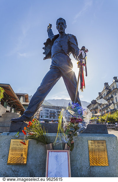 Schweiz  Montreux  Genfersee  Freddie Mercury Denkmal
