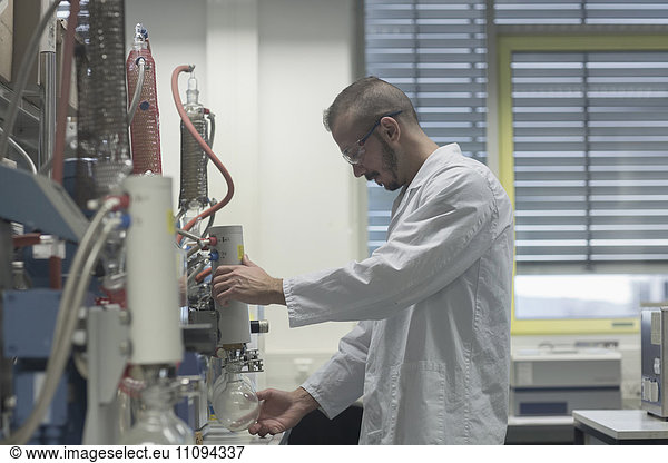 Scientist working in a pharmacy lab