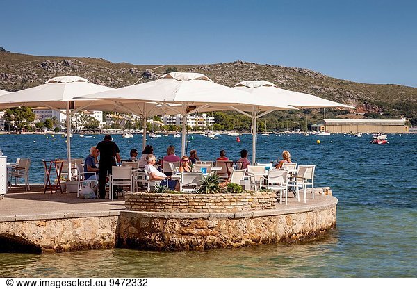 Seafront Cafe/Restaurant,  Puerto Pollensa,  Mallorca - Spain.