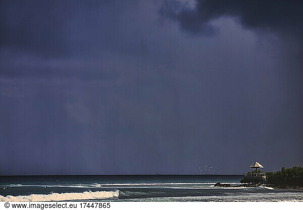 Seascape before storm  Indian Ocean  Maldives