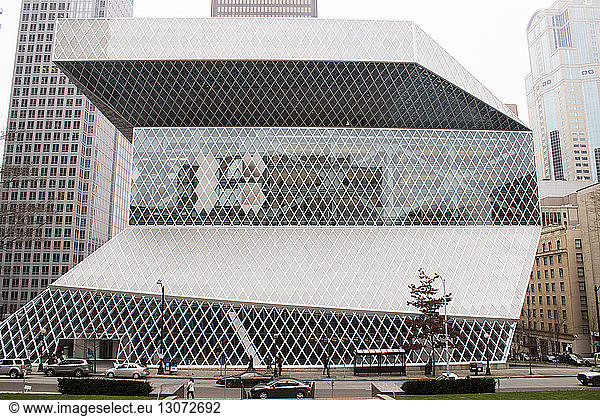 Seattle Central Library in city