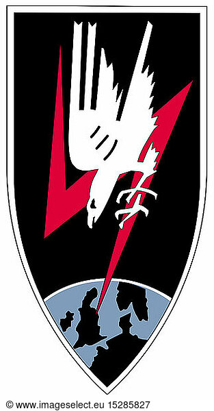 Second World War / WWII  aerial warfare  Germany  nightfighter wing 1  coat of arms  1940 - 1945  NS  Nazism  Nazi era  National Socialism  German Reich  Third Reich  Wehrmacht  Luftwaffe (German Air Force)  NJG 1  night interception  group  symbol  symbols  symbolism  imageries  eagle  eagles  thunderbolt  thunderbolts  lightning  lightnings  Great Britain  airforce  Air Force  troop  troops  armed forces  military  army  armies  20th century  1940s  world war  world wars  nightfighter wing  night-fighter wing  historic  historical  clipping  clippings  cut out  cut-out  cut-outs