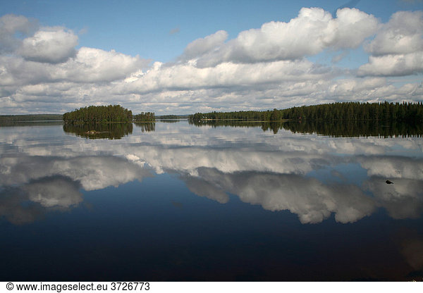 Seenlandschaft  Lappland  Finnland  Europa