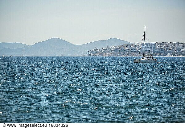 Segelboote im Hafen von Athen  Region Attika  Griechenland