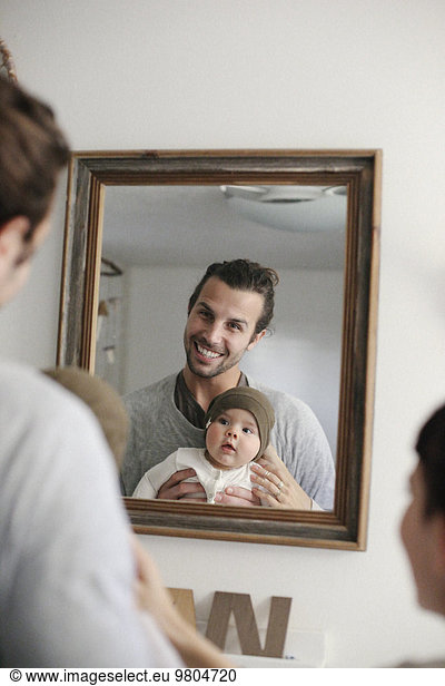 sehen Menschlicher Vater Mutter - Mensch Baby Spiegel