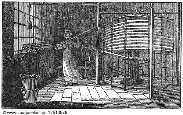 Seidenarbeiterin  Spitalfields  London  1833. Künstler: Unbekannt