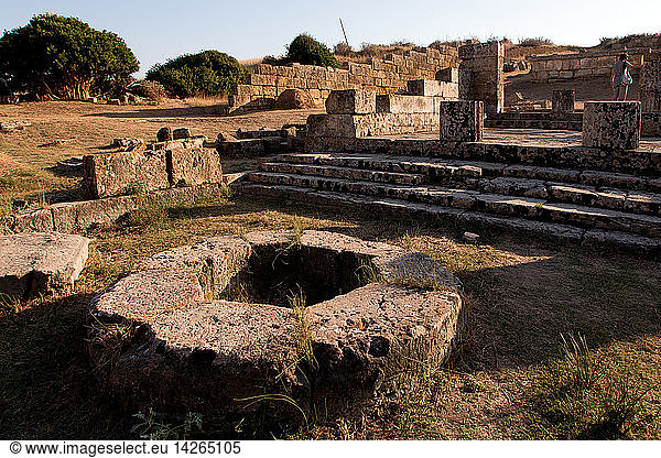 Selinunte  archaeological site  Castelvetrano village  Sicily  Italy  Europe