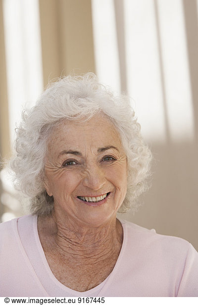 Senior Caucasian woman smiling